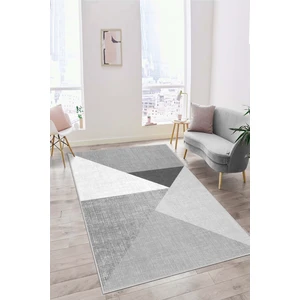 Lavita Home Dijital Baskı Yıkanabilir Kaymaz Gri Salon Halısı Mutfak Halısı Yolluk ve Paspas