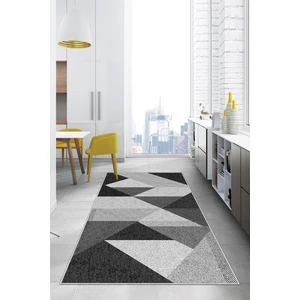 Lavita Home Dijital Baskı Yıkanabilir Kaymaz Siyah Salon Halısı Mutfak Halısı Yolluk ve Paspas