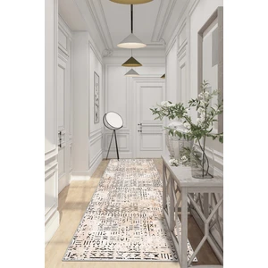 Lavita Home Makinede Yıkanabilir Kaymaz Leke Tutmaz Modern Bej Kesme Yolluk Mutfak Yolluk Halı Yolluk