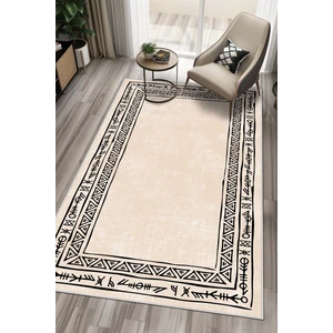 Lavita Home Dijital Baskı Yıkanabilir Kaymaz Bej Salon Halısı Mutfak Halısı Yolluk ve Paspas