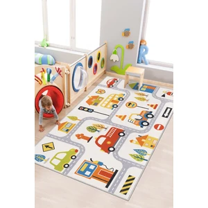 Lavita Home Makinede Yıkanabilir  Kaymaz Taban Dijital Baskı Yol Desenli Oyun Halısı  Çocuk Odası Halısı