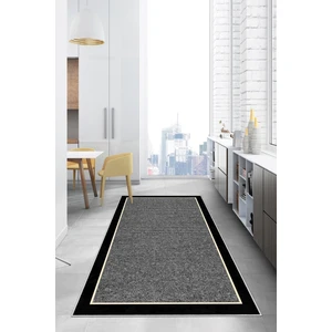 Lavita Home Dijital Baskı Yıkanabilir Kaymaz Gri Salon Halısı Mutfak Halısı Yolluk ve Paspas