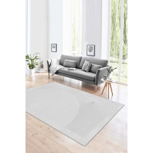 Lavita Home Dijital Baskı Yıkanabilir Kaymaz Gri Salon Halısı Mutfak Halısı Yolluk ve Paspas