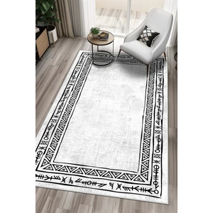 Lavita Home Dijital Baskı Yıkanabilir Kaymaz Beyaz Salon Halısı Mutfak Halısı Yolluk ve Paspas