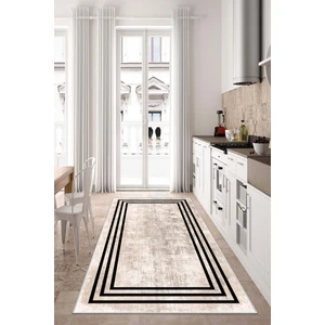 Lavita Home Dijital Baskı Yıkanabilir Kaymaz Bej Salon Halısı Mutfak Halısı Yolluk ve Paspas