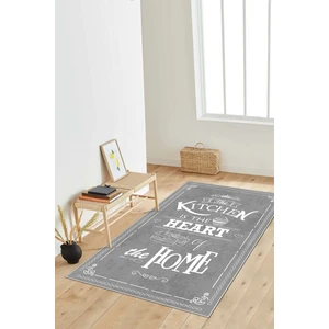 Lavita Home Dijital Baskı Yıkanabilir Kaymaz Leke Tutmaz Gri Mutfak Halısı Yolluk ve Paspas