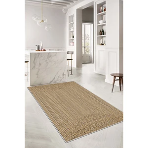Lavita Home Dijital Baskı Yıkanabilir Kaymaz Bej Salon Halısı Mutfak Halısı Yolluk ve Paspas