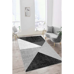 Lavita Home Dijital Baskı Yıkanabilir Kaymaz Siyah Salon Halısı Mutfak Halısı Yolluk ve Paspas