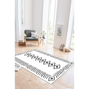 Lavita Home Dijital Baskı Yıkanabilir Kaymaz Beyaz Salon Halısı Mutfak Halısı Yolluk ve Paspas