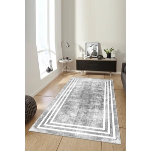 Lavita Home Dijital Baskı Yıkanabilir Kaymaz Gri Salon Halısı Mutfak Halısı Yolluk ve Paspas