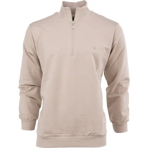 Erkek Mevsimlik Yarım Fermuarlı Dik Yaka Uzun Kollu Armalı Rahat Likralı Pamuklu İki Iplik Sweatshirt