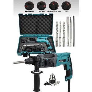 Dynamic Max 4200W Extra Güçlü Metal Şanzıman Profesyonel Kırıcı Delici Hilti Matkap 5 Uç Grm-Matkap1
