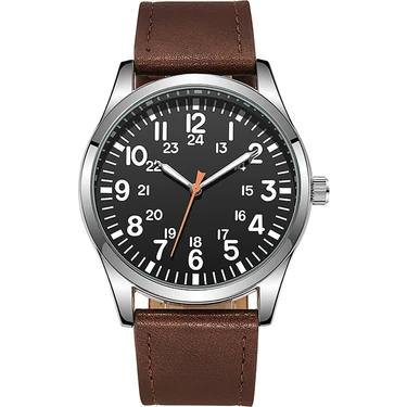 Hanyang Gümüş Kahverengi Havacılıktan Esinlenen 42MM Pilot Fiyatı