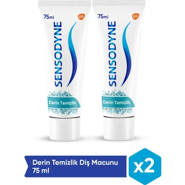 Sensodyne Derin Temizlik Diş Macunu 75ml x 2'li