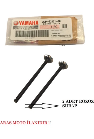 Aras Moto Nmax 125 - 150 Egzoz Subap Takımı (Egsoz Sibop ) 2 Adet Orjinal -Arasmoto