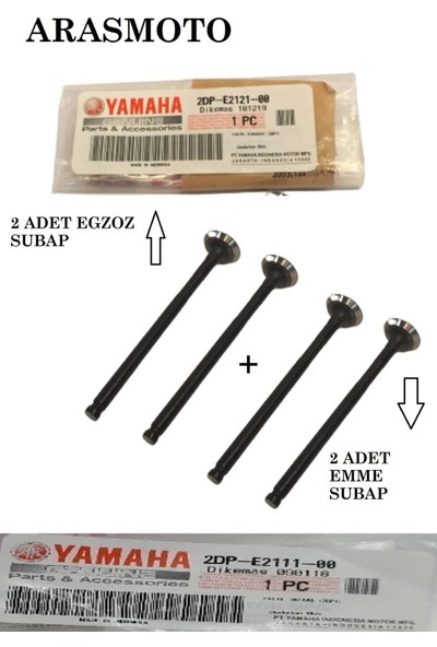 Nmax 125 - 150 Subap Takımı 4 Adet Orjinal (Emme ve Egsoz 4 Sibop ) -Arasmoto
