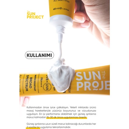 The Sun Project Yüksek Korumalı Güneş Kremi High Protection Sun Cream 50+ SPF PA++++ 40 ml