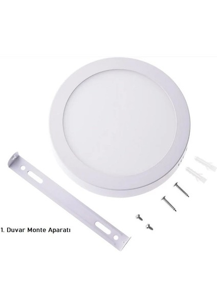 CT-5233 18 Watt Sıva Üstü Yuvarlak LED Panel Armatür Günışığı