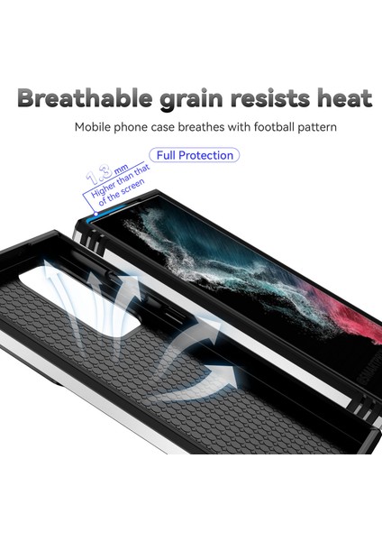 Samsung Galaxy S23 Ultra Kılıf Slayt Kamera Koruma Anti-Drop Kickstand Pc+Tpu Telefon Kapağı (Yurt Dışından) modelleri