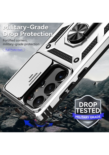 Samsung Galaxy S23 Ultra Kılıf Slayt Kamera Koruma Anti-Drop Kickstand Pc+Tpu Telefon Kapağı (Yurt Dışından) indirimleri