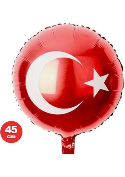 23 Nisan 29 Ekim Türk Bayrak Temalı Folyo Balon 45 cm 1 Adet