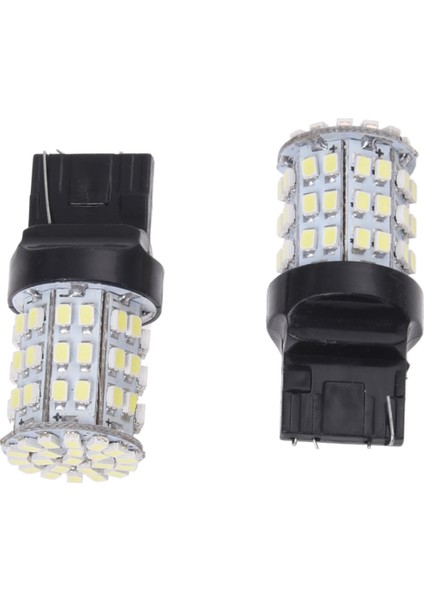 2x T20 7443 3020 W21/5W Araba Beyaz 64 Smd LED Stop Kuyruk Fren Dönüş Ampulü 12V (Yurt Dışından)