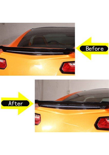Corvette C7 2014-2019 Yumuşak Karbon Fiber Araba Arka Fren Aydınlatma Koruması Trim Şeritler Etiket Aksesuarları (Yurt Dışından)
