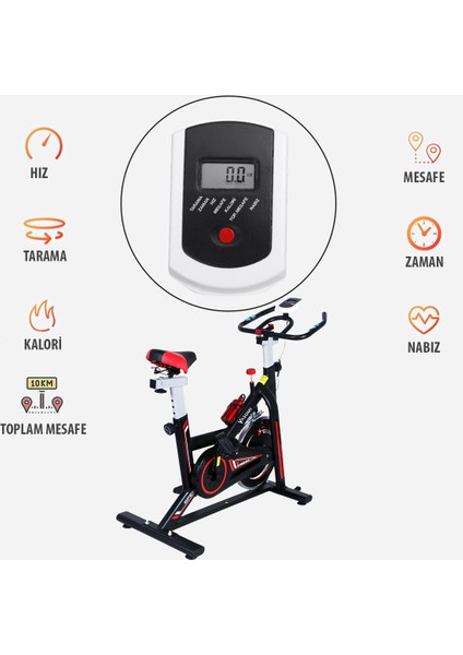 Ysm X-Speed  Profesyonel Spinning Bike 150 kg Kapasiteli Fitness ve Kondisyon Egzersiz Bisikleti