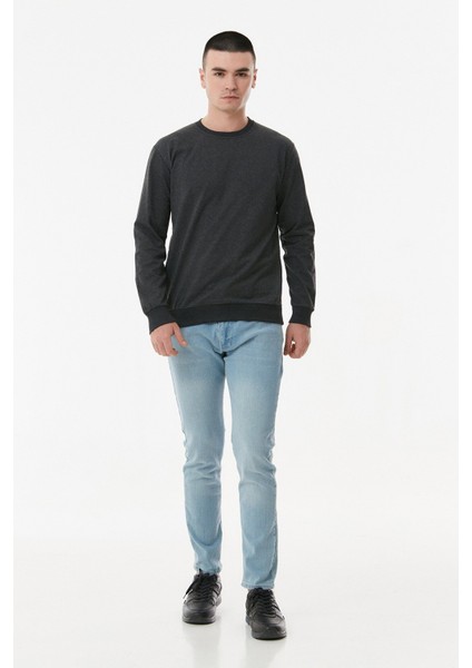 Basic Bisiklet Yaka Sweatshirt fiyatları