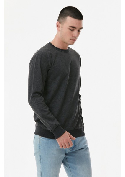 Basic Bisiklet Yaka Sweatshirt indirimleri