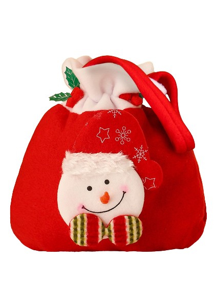 Noel Gift Bag Apple Bag Noel Gift Bag Plush Candy Decoration Supplies (Yurt Dışından)