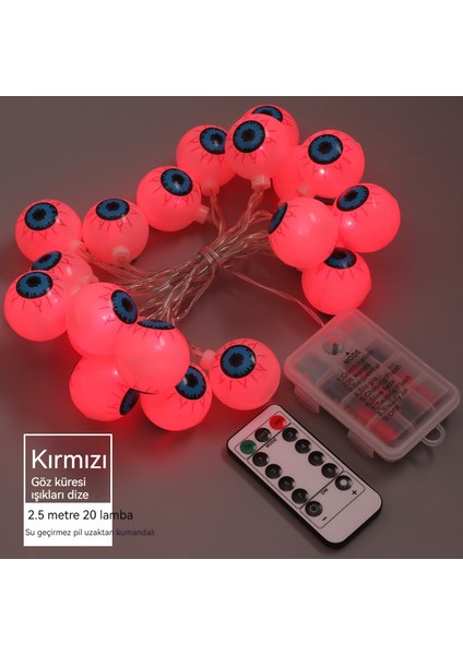 Cadılar Bayramı Göz Küresi LED Dize Işık Bahçe Dekorasyon Sahne Halloween Tatil Temalı Parti Fener (Yurt Dışından)