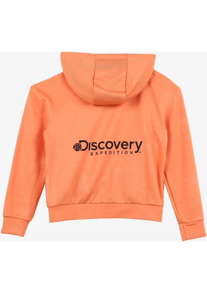 Somon Kız Çocuk Kapüşonlu Baskılı Sweatshirt D3WG-SWT15