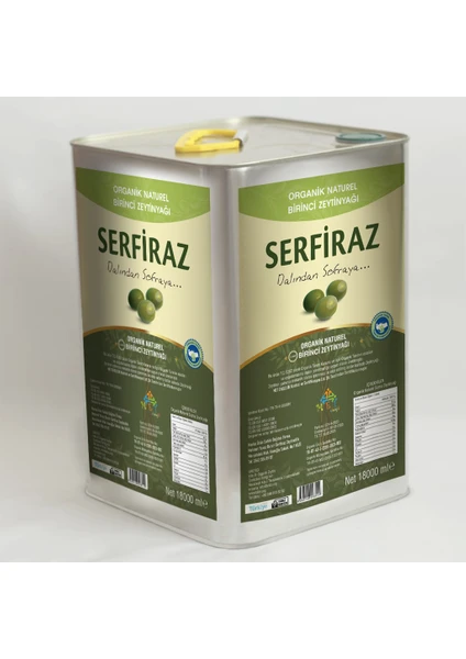 Serfiraz Birinci Zeytinyağı Teneke 18 lt