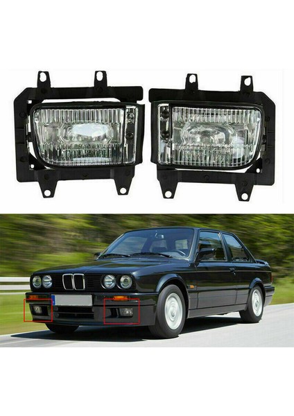 -Bmw E30 Farlar Sis Farları E30 Tampon Işık 318I 325I 325E Sis Lambası Sis Farları Drl 63171385945/63171385946 (Yurt Dışından)
