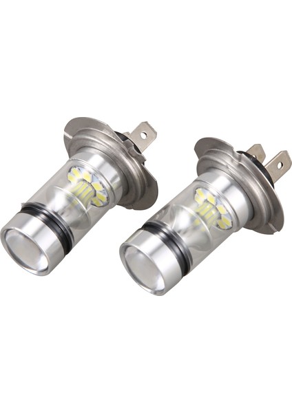 Çift Yüksek Güçlü LED H7 Ampul 100W 20LED Araç Sis Farı Lambası Farlar 6000K Beyaz (Yurt Dışından)