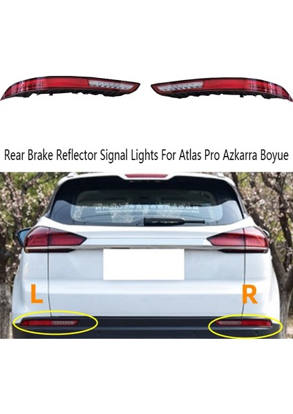 Araba Sol Arka Sis Lambası Montaj Fren Reflektör Sinyal Işıkları Geely Atlas Pro Azkarra Boyue Için (Yurt Dışından)