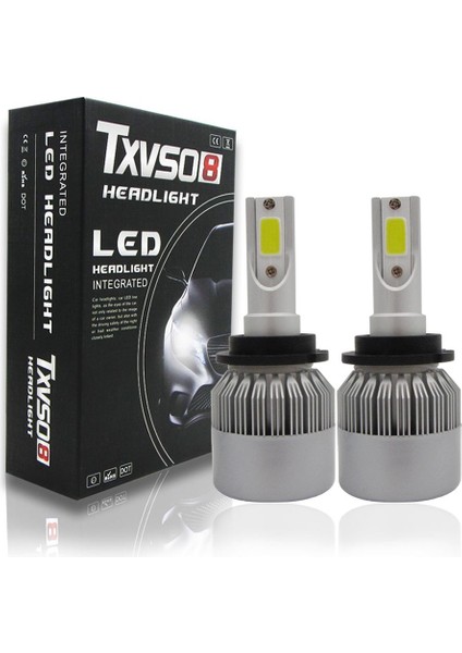 2 x D2S D4S T2 Ampuller LED Far Kiti Elmas Beyaz Işık Carauto Sürüş Işını 6000K (Yurt Dışından)