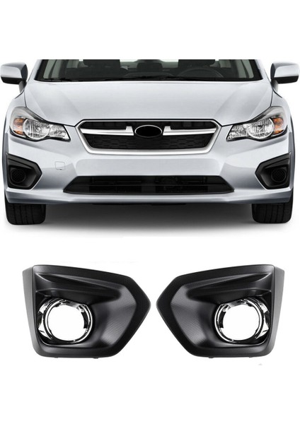 Çift Ön Tampon Sis Lambası Ayar Kapağı 57731FJ000 57731FJ010 Subaru Impreza 2012-2014 Için Sis Lambası Krom Izgara Çerçevesi (Yurt Dışından)
