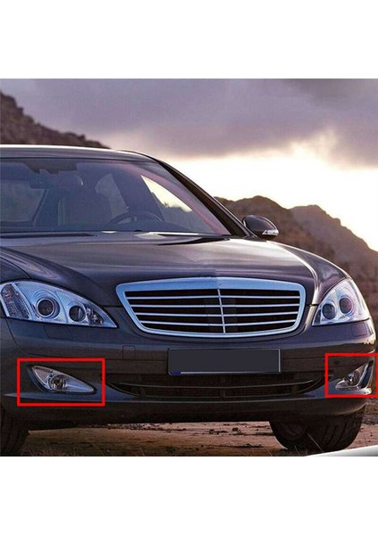 2218200256 Araba Ön Sağ Tampon Sis Farları Montaj Sürüş Lambası Sis Lambası Mercedes-Benz Için W221 S550 S600 2007-2009 (Yurt Dışından)