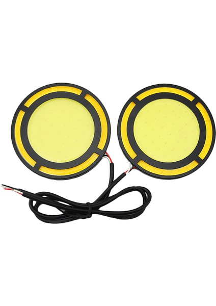 Araba Sarı + Beyaz Cob LED Gün Işığı Ampul Drl Lamba Gündüz Çalışan Sis Farı (Yurt Dışından)