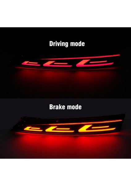 Hyundai Accent 2017-2019 Için LED Arka Tampon Reflektör Fren Lambası Sis Işık Lambası Gösterge Işıkları Arka Lambaları (Yurt Dışından)
