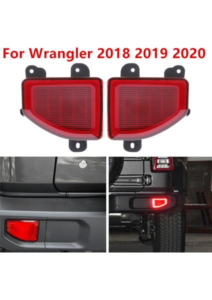 Araba Kırmızı Arka Tampon Sis Lambası Arka Tampon Reflektör Işık Uyarı Işığı Jeep Wrangler Jl 2018-2023 Için (Yurt Dışından)