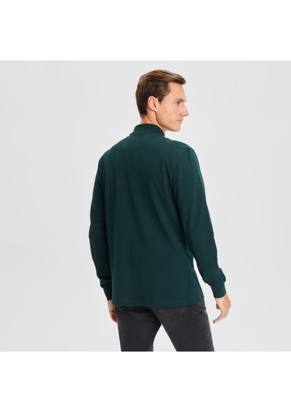 Nautıca Erkek Yeşil Classıc Fıt Uzun Kollu Polo KE37400T.3KF fiyatları