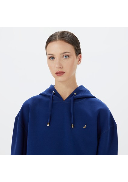 Nautıca Kadın Mavi Relaxed Fıt Kapüşonlu Sweatshirt 37K169T.41H fırsatları