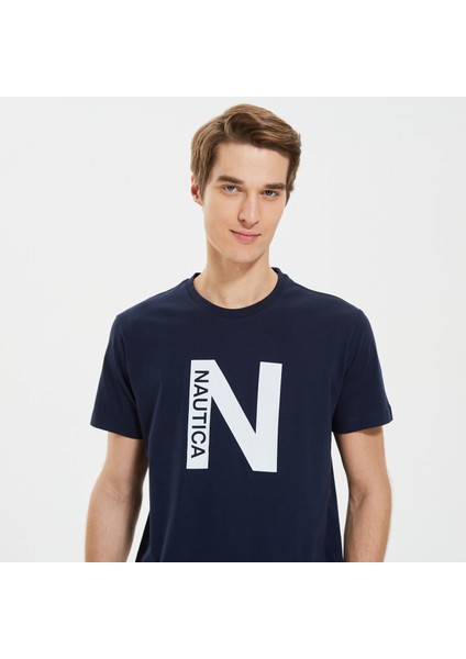 Nautıca Erkek Lacivert Standart Fıt Uzun Kollu T-Shırt VE37302T.4NV fırsatları