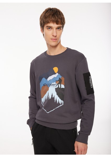 Füme Erkek Bisiklet Yaka Baskılı Sweatshirt D3WM-SWT38 fiyatları