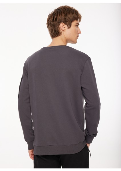 Füme Erkek Bisiklet Yaka Baskılı Sweatshirt D3WM-SWT38 fırsatları
