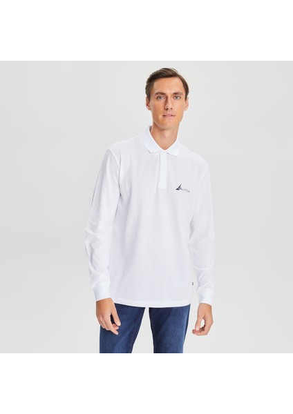 Nautıca Erkek Beyaz Classıc Fıt Uzun Kollu Polo KE37400T.1BW