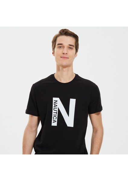 Nautıca Erkek Siyah Standart Fıt Uzun Kollu T-Shırt VE37302T.0TB fırsatları